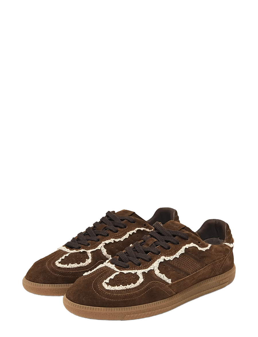 ALOHAS - Tb.490 Crochet Leather Sneakers - konfirmationstøj - chocolate brown - 1