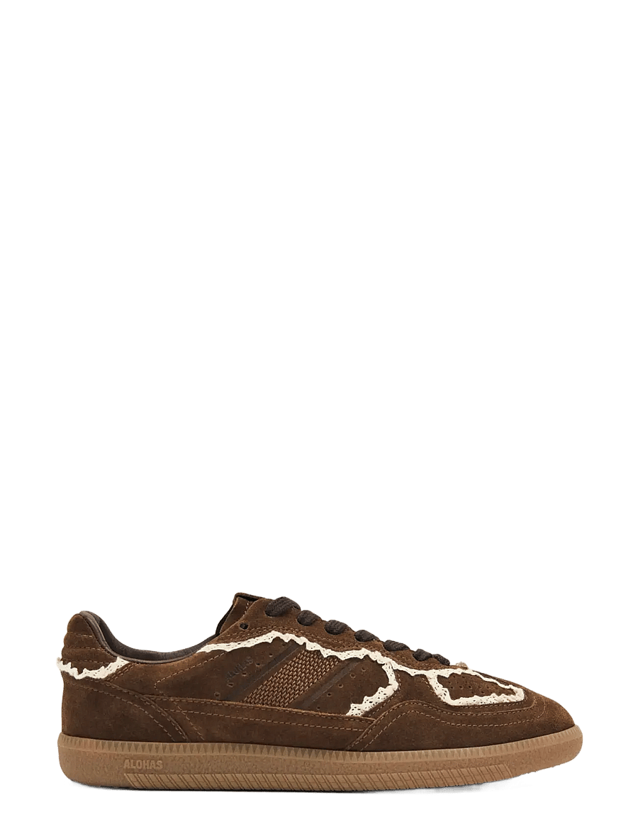 ALOHAS - Tb.490 Crochet Leather Sneakers - konfirmationstøj - chocolate brown - 2