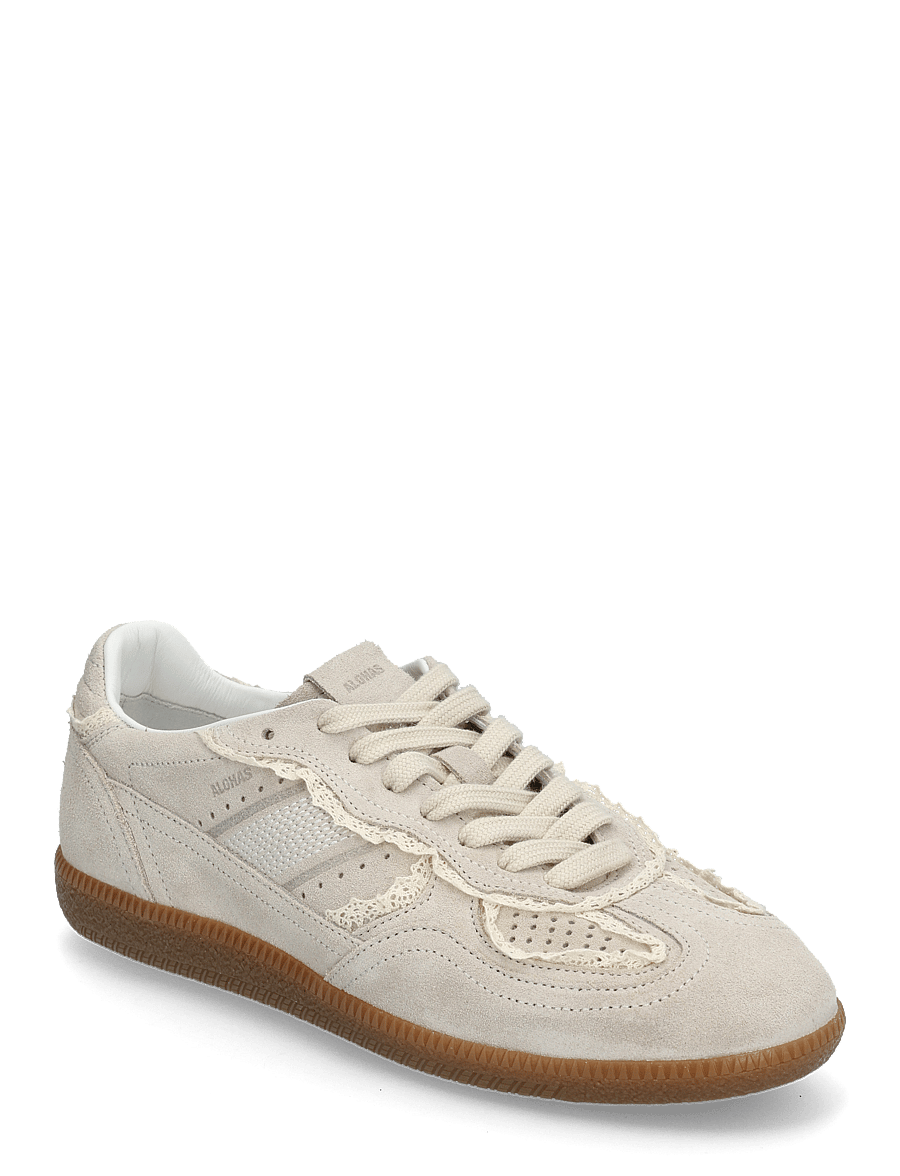 ALOHAS - Tb.490 Crochet Chocolate Leather Sneakers - confirmation - crochet cream - 1