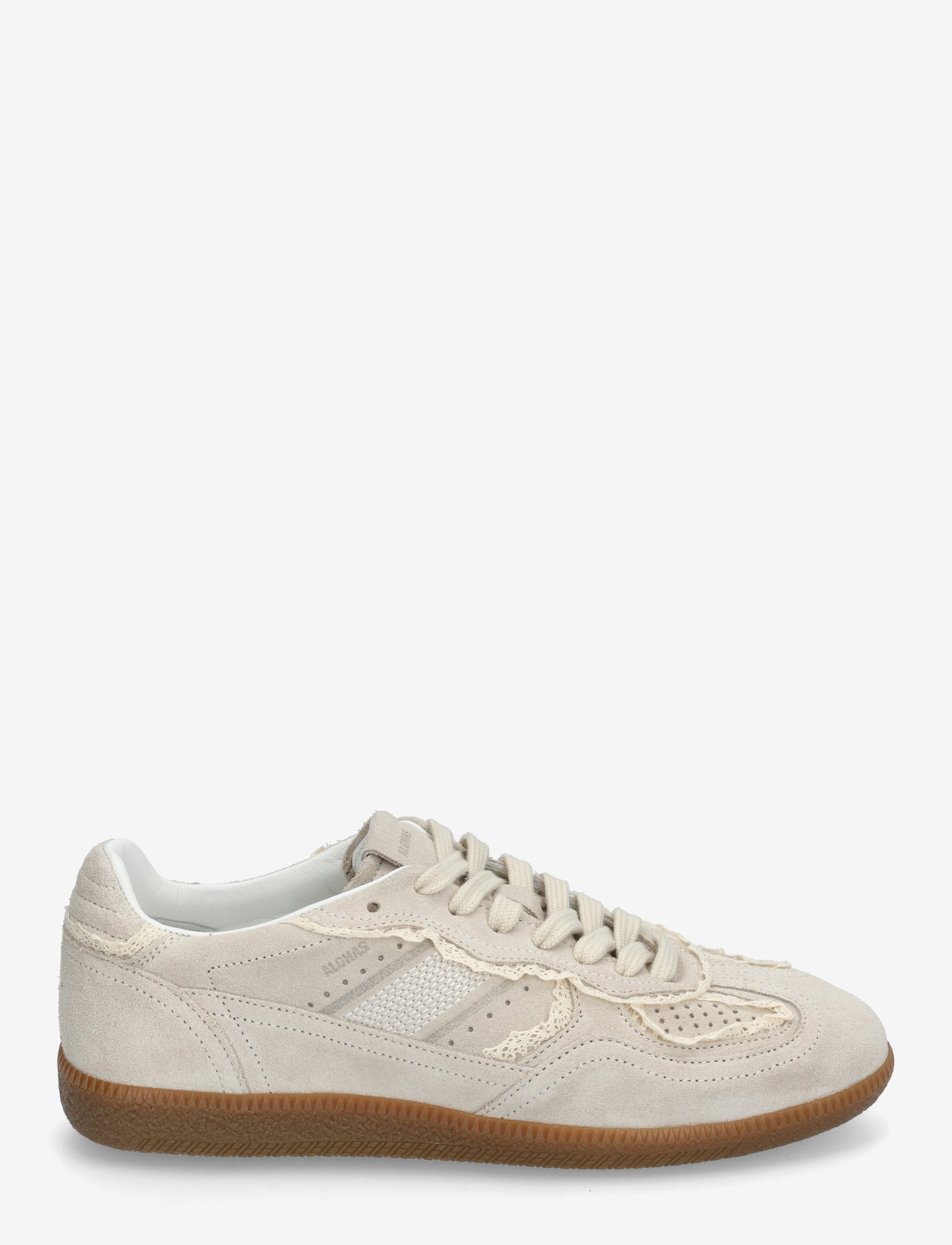 ALOHAS - Tb.490 Crochet Burgundy Leather Sneakers - konfirmation - crochet cream - 1