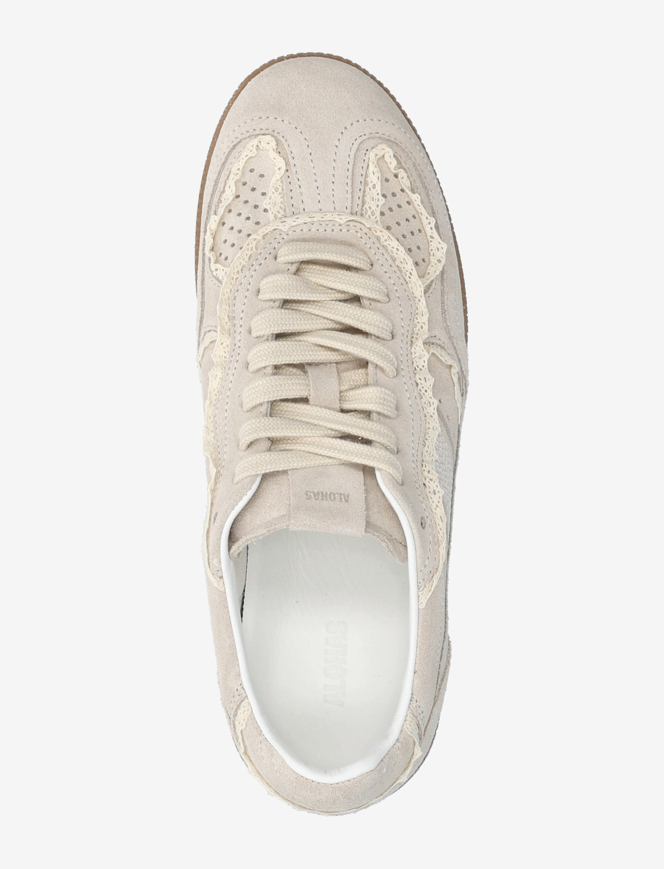 ALOHAS - Tb.490 Crochet Burgundy Leather Sneakers - konfirmation - crochet cream - 3