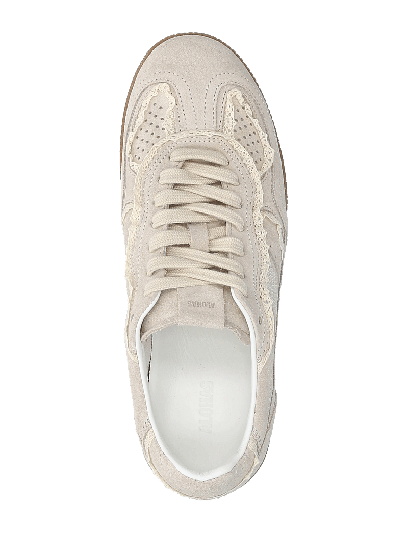 ALOHAS - Tb.490 Crochet Burgundy Leather Sneakers - konfirmation - crochet cream - 3