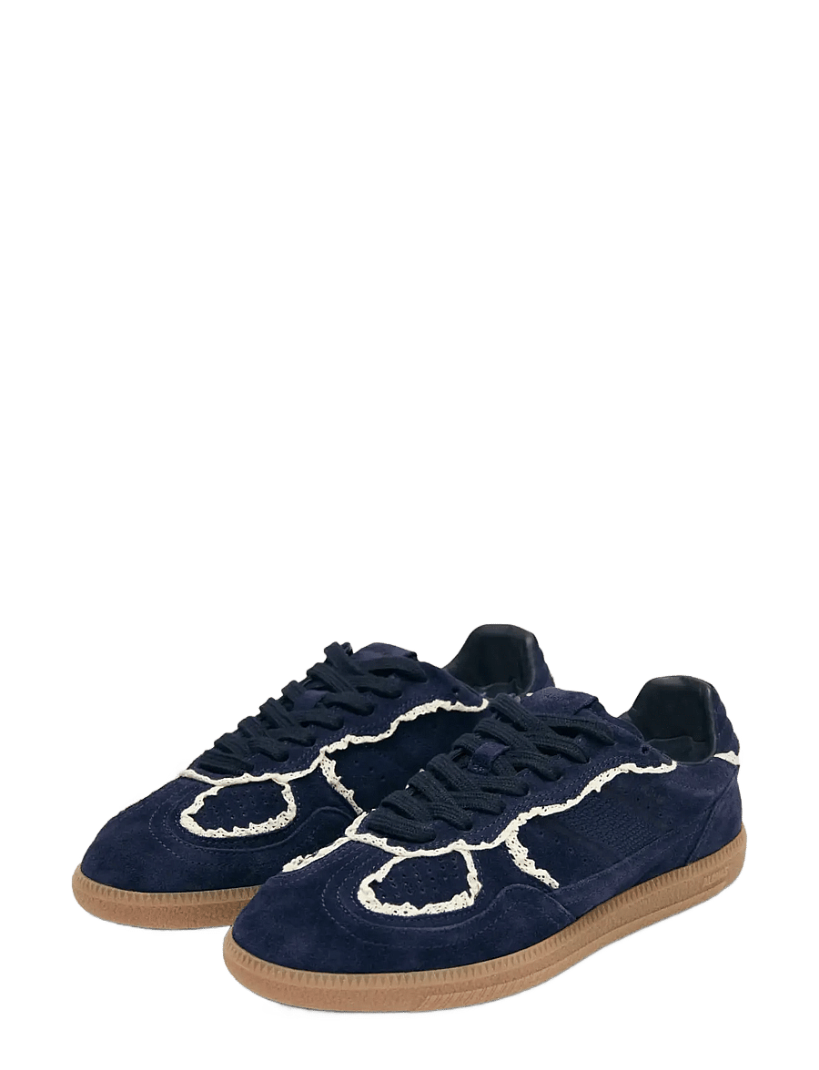 ALOHAS - Tb.490 Crochet Leather Sneakers - konfirmationstøj - navy - 0