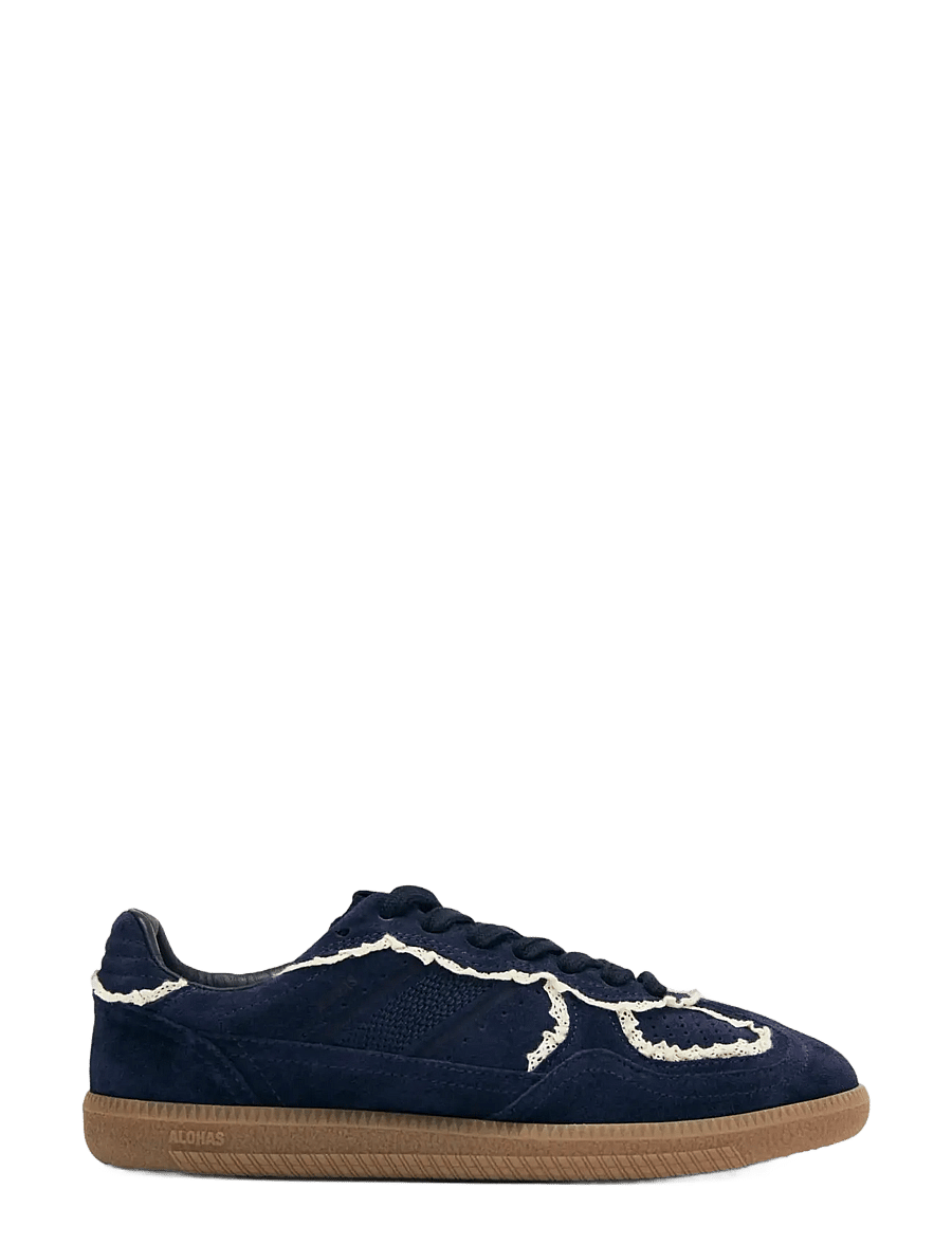 ALOHAS - Tb.490 Crochet Leather Sneakers - konfirmationstøj - navy - 1