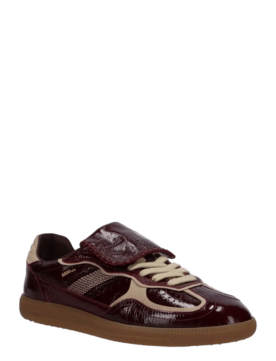 ALOHAS - Tb.490 Club Deep Burgundy Patent Leather Sneakers - laisvalaikio batai žemu aulu - burgundy - 1