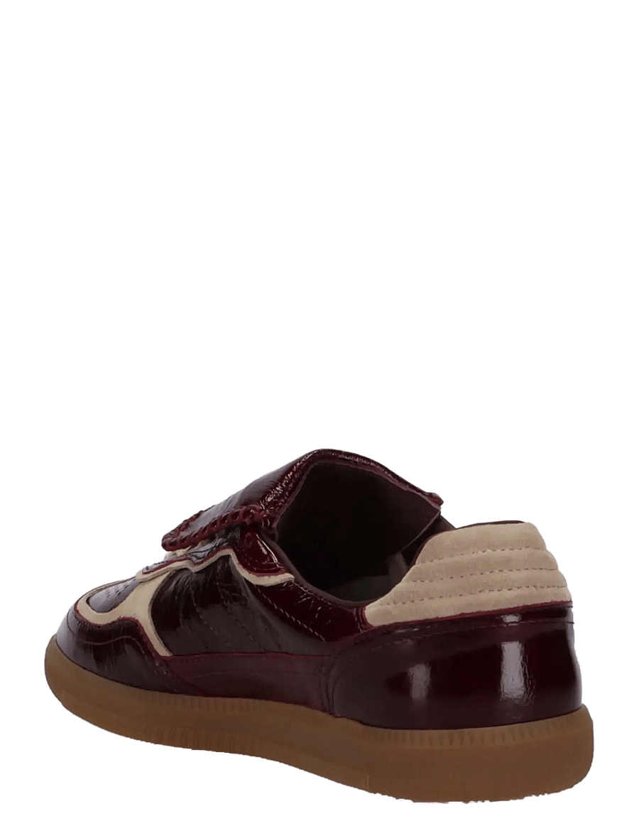 ALOHAS - Tb.490 Club Deep Burgundy Patent Leather Sneakers - laisvalaikio batai žemu aulu - burgundy - 3