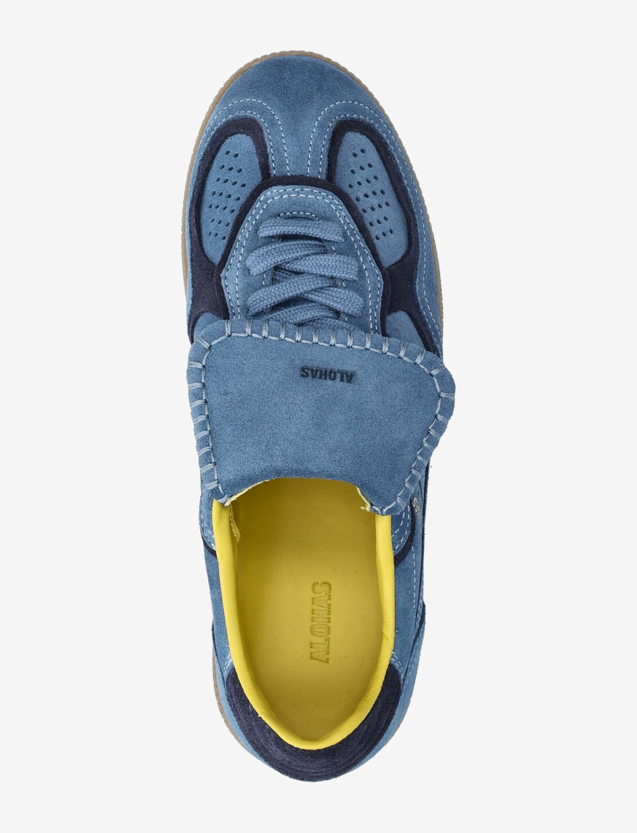 ALOHAS - Tb.490 Club Suede Blue Leather Sneakers - lave sneakers - blue - 3