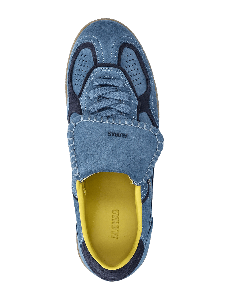 ALOHAS - Tb.490 Club Suede Blue Leather Sneakers - lave sneakers - blue - 3