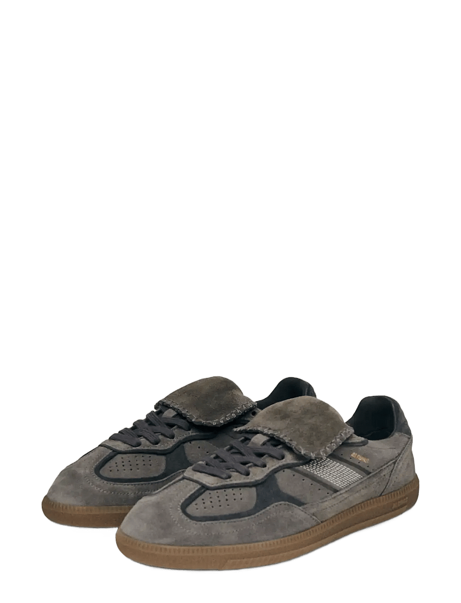 ALOHAS - Tb.490 Club Suede Dark Grey Leather Sneakers - matalavartiset tennarit - castor grey - 0