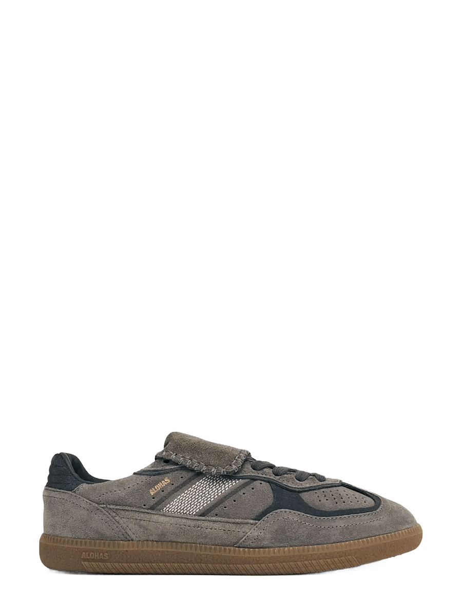 ALOHAS - Tb.490 Club Suede Dark Grey Leather Sneakers - matalavartiset tennarit - castor grey - 1