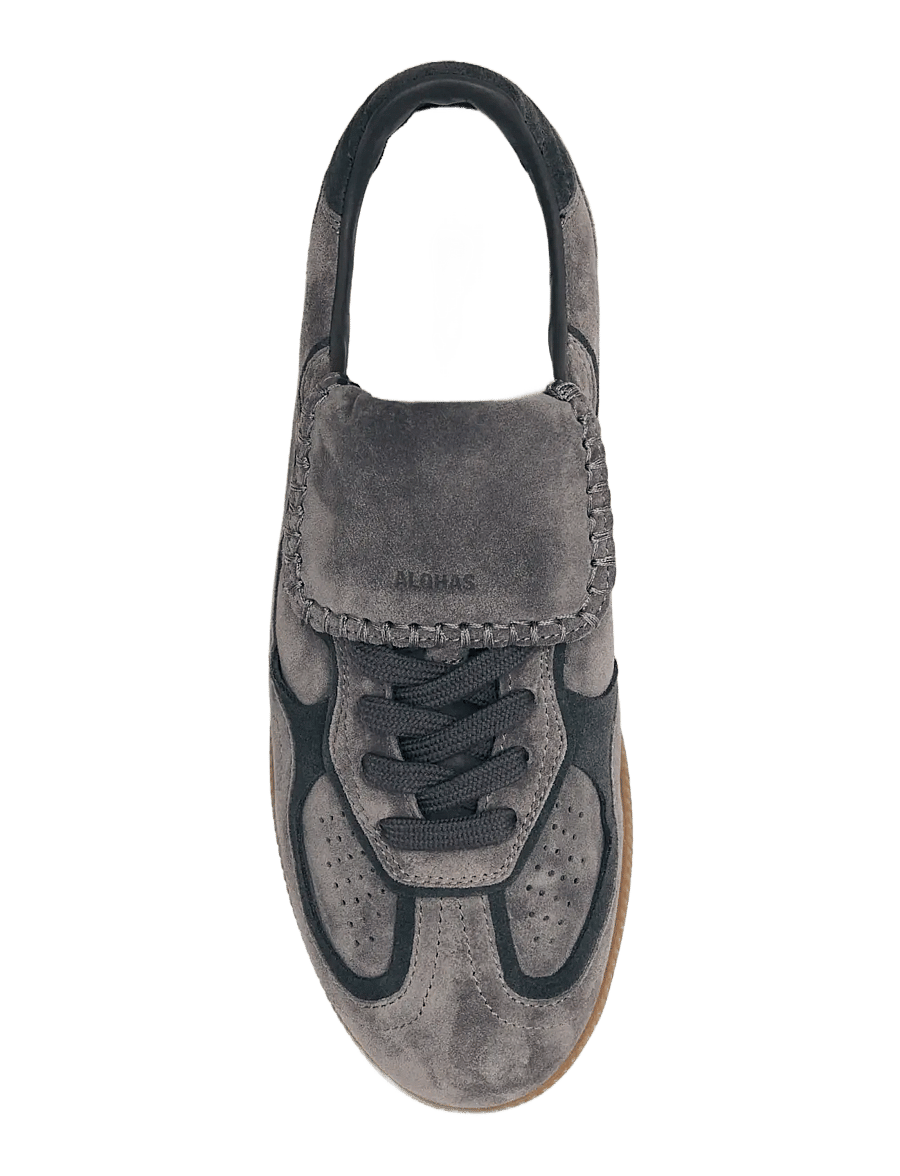 ALOHAS - Tb.490 Club Suede Dark Grey Leather Sneakers - matalavartiset tennarit - castor grey - 2