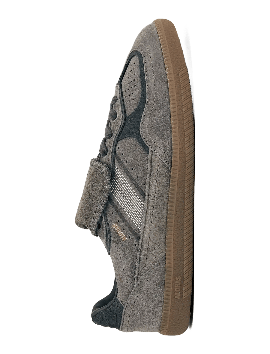 ALOHAS - Tb.490 Club Suede Dark Grey Leather Sneakers - matalavartiset tennarit - castor grey - 3