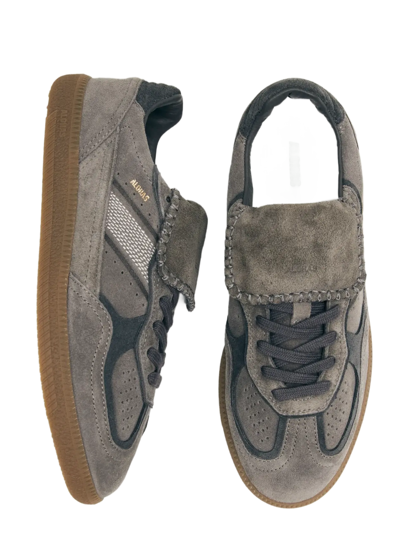 ALOHAS - Tb.490 Club Suede Dark Grey Leather Sneakers - låga sneakers - castor grey - 4