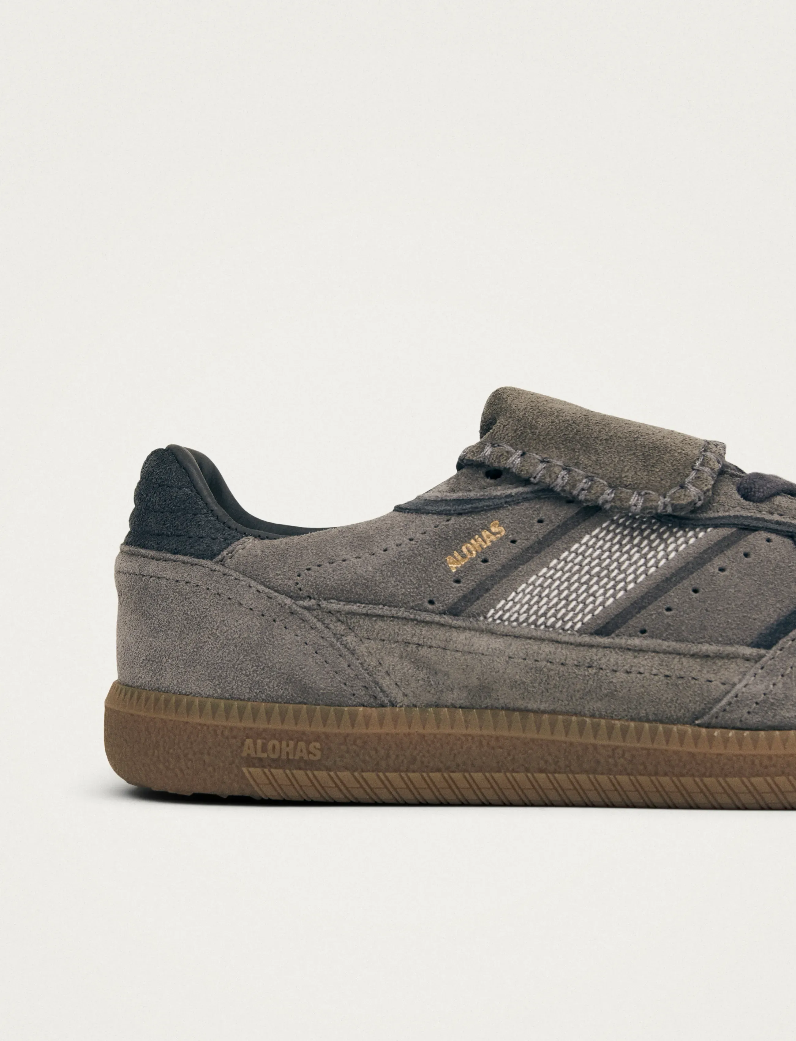 ALOHAS - Tb.490 Club Suede Dark Grey Leather Sneakers - låga sneakers - castor grey - 5
