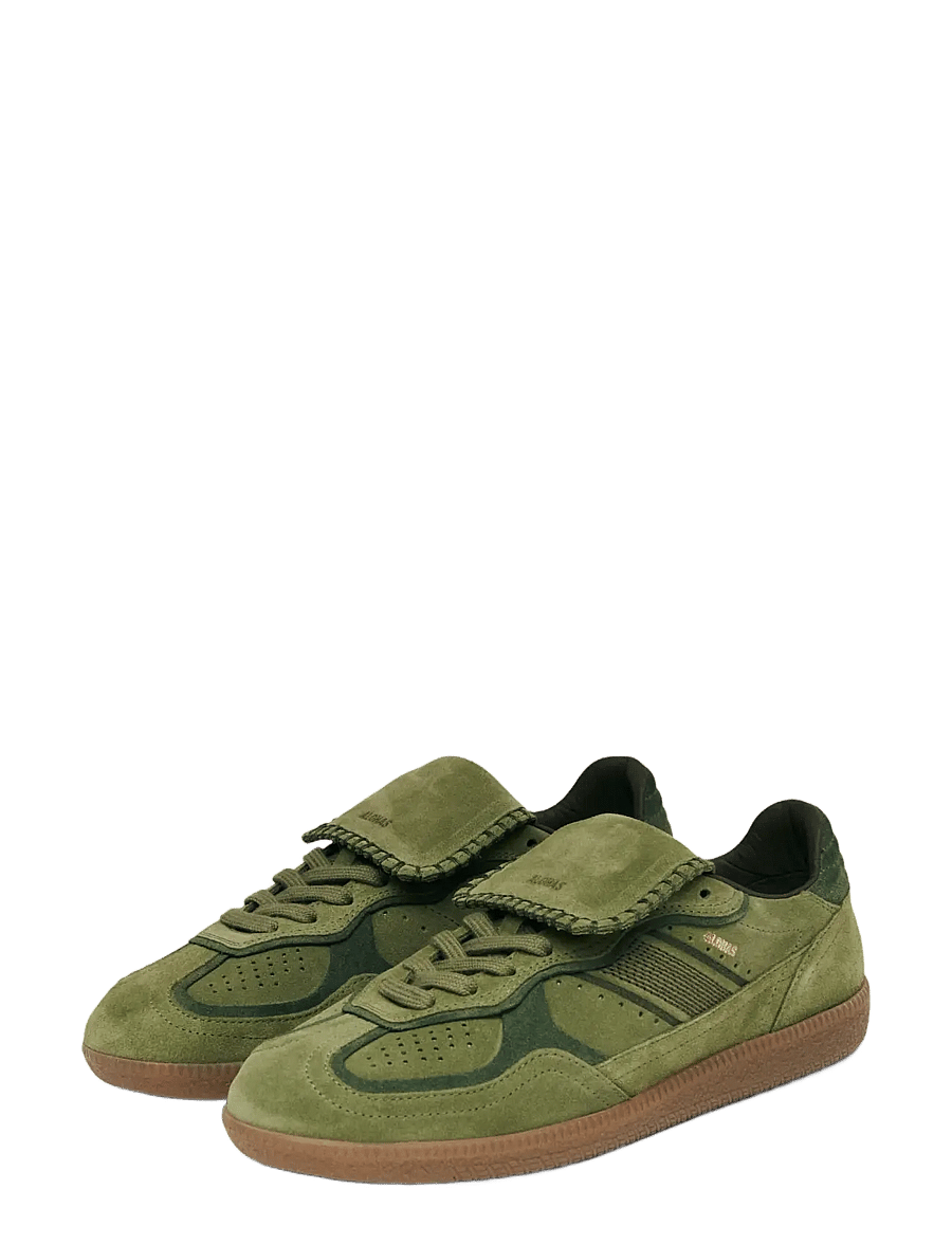 ALOHAS - Tb.490 Club Suede Dark Grey Leather Sneakers - niedrige sneaker - sap green - 1
