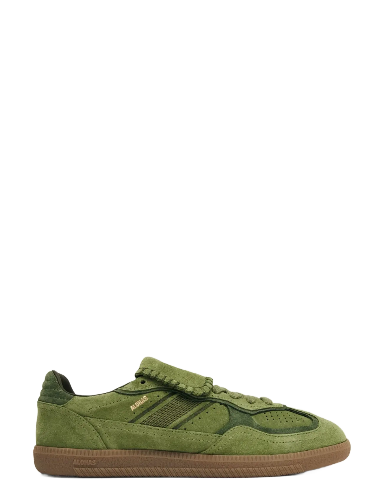 ALOHAS - Tb.490 Club Suede Dark Grey Leather Sneakers - niedrige sneaker - sap green - 2