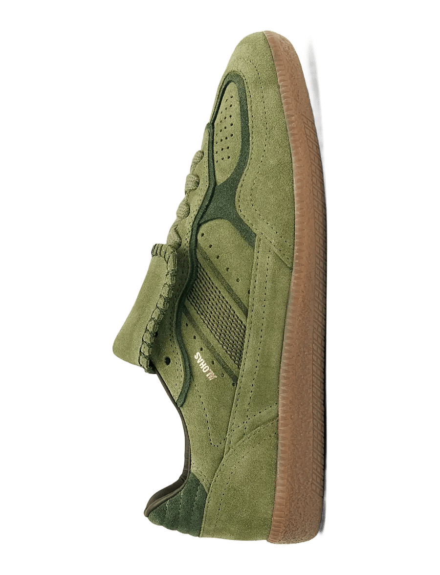 ALOHAS - Tb.490 Club Suede Dark Grey Leather Sneakers - niedrige sneaker - sap green - 4