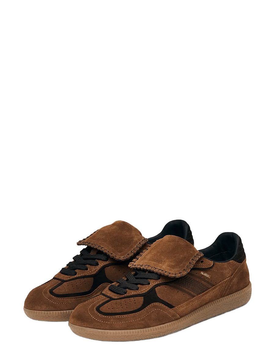 ALOHAS - Tb.490 Club Suede Dark Grey Leather Sneakers - baskets basses - tobacco brown - 1