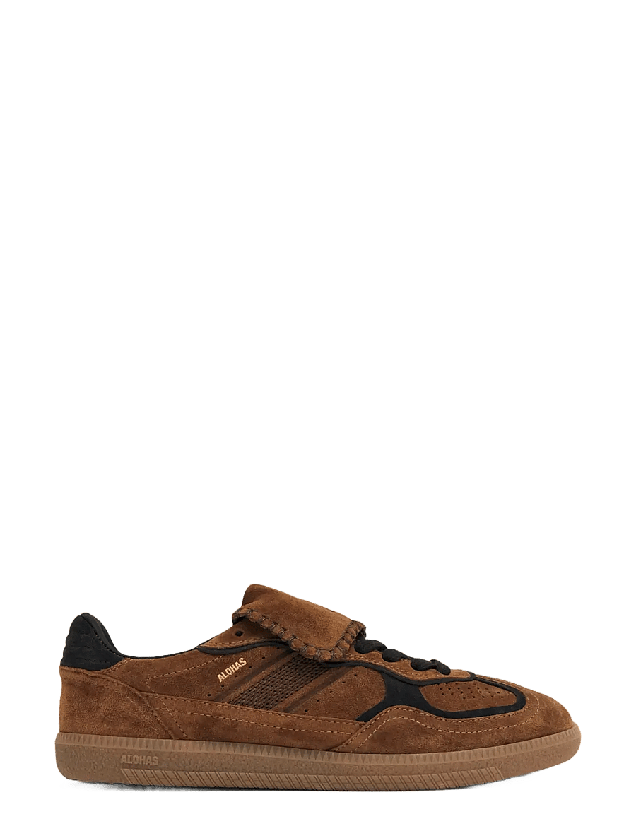 ALOHAS - Tb.490 Club Suede Dark Grey Leather Sneakers - baskets basses - tobacco brown - 2
