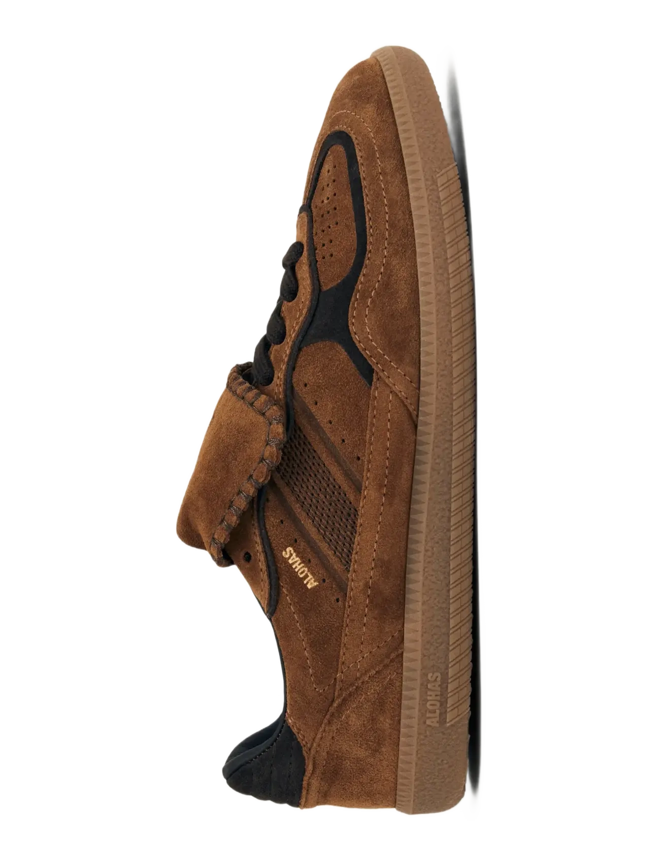ALOHAS - Tb.490 Club Suede Dark Grey Leather Sneakers - lave sneakers - tobacco brown - 3