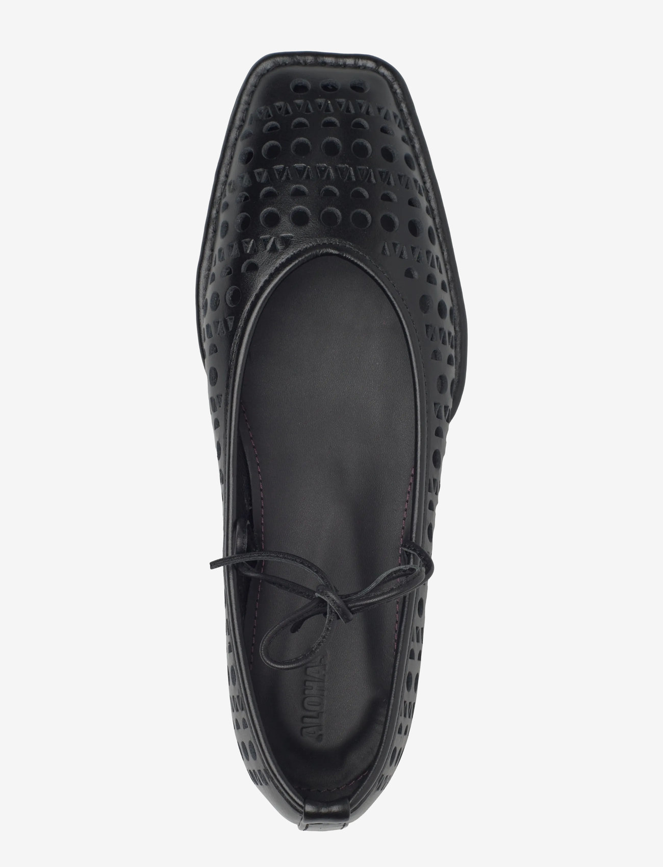 ALOHAS - Sway Slit Leather Ballet Flats - særlige begivenheder - black - 3