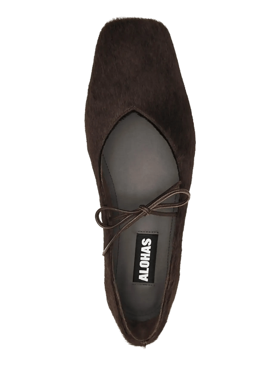 ALOHAS - Sway Slit Leather Ballet Flats - brown - 3