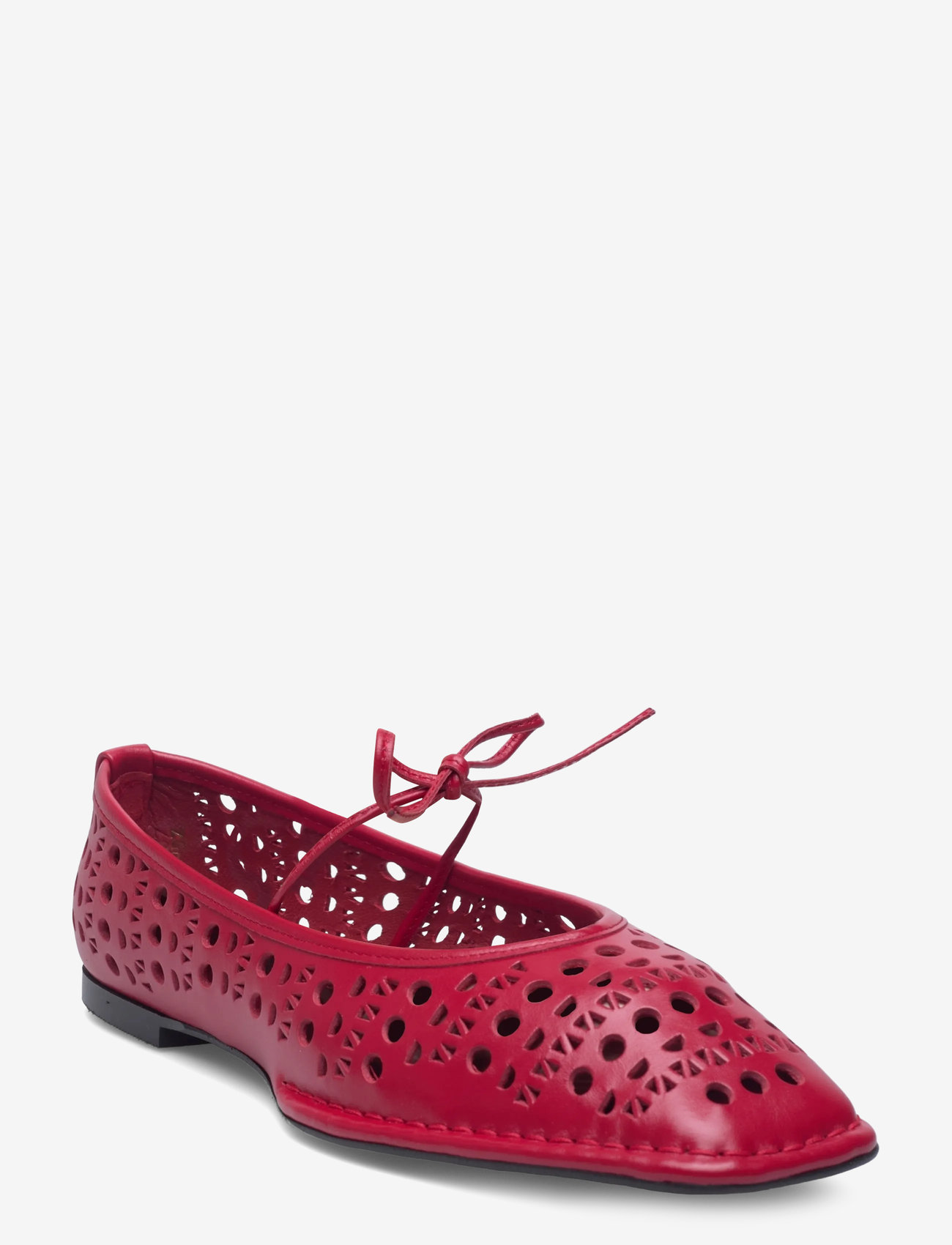 ALOHAS - Sway Slit Leather Ballet Flats - særlige begivenheder - red - 0