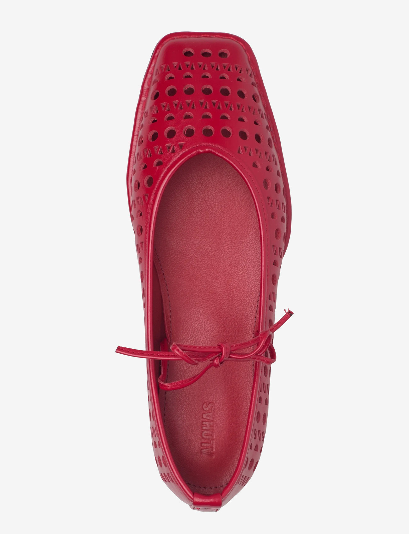 ALOHAS - Sway Slit Leather Ballet Flats - særlige begivenheder - red - 3