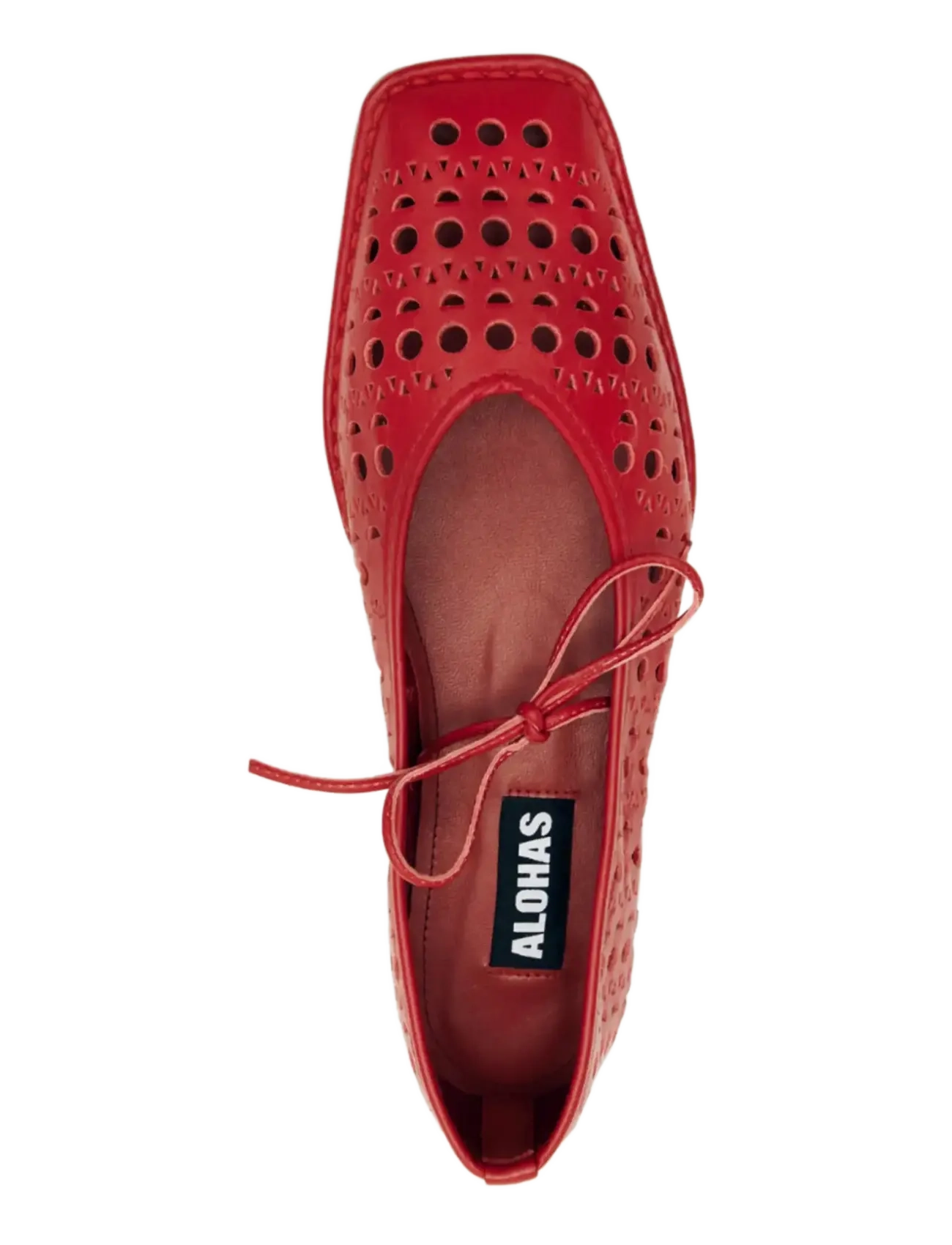 ALOHAS - Sway Slit Leather Ballet Flats - besondere anlässe - red - 3