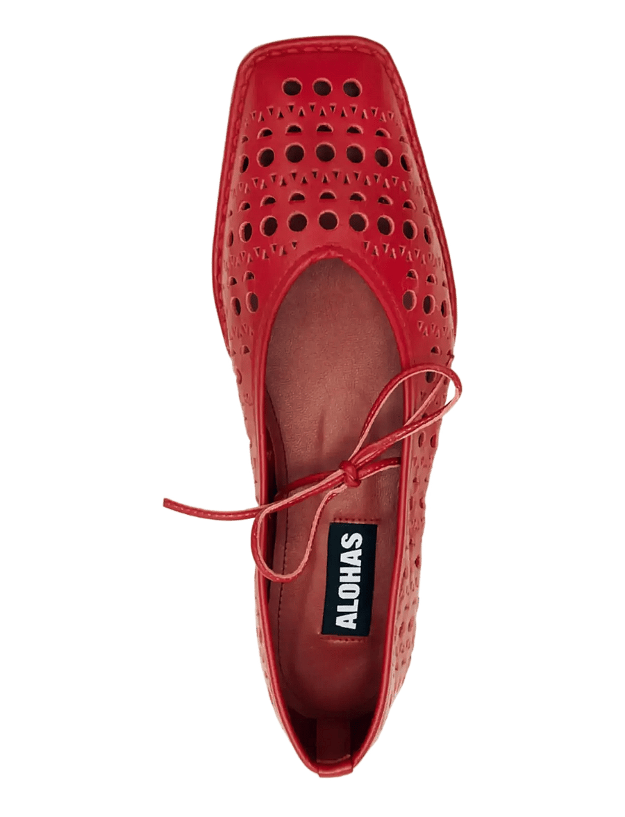 ALOHAS - Sway Slit Leather Ballet Flats - besondere anlässe - red - 3
