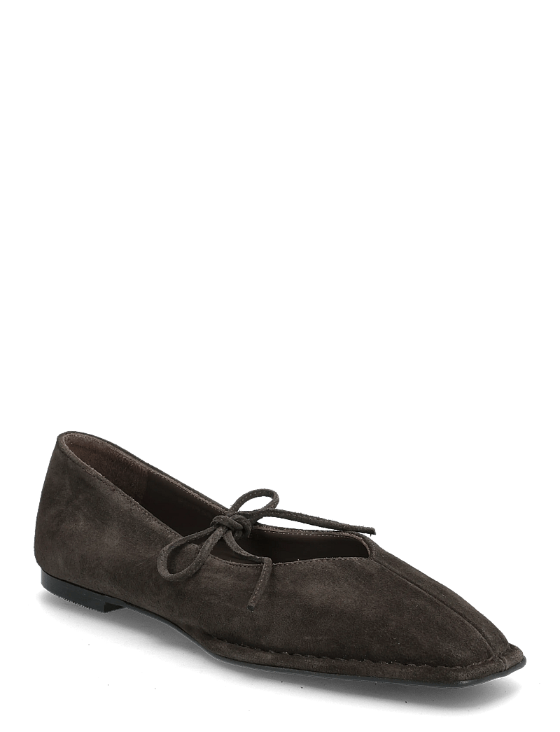ALOHAS - Sway Suede Tan Leather Ballet Flats - særlige begivenheder - coffee brown - 0