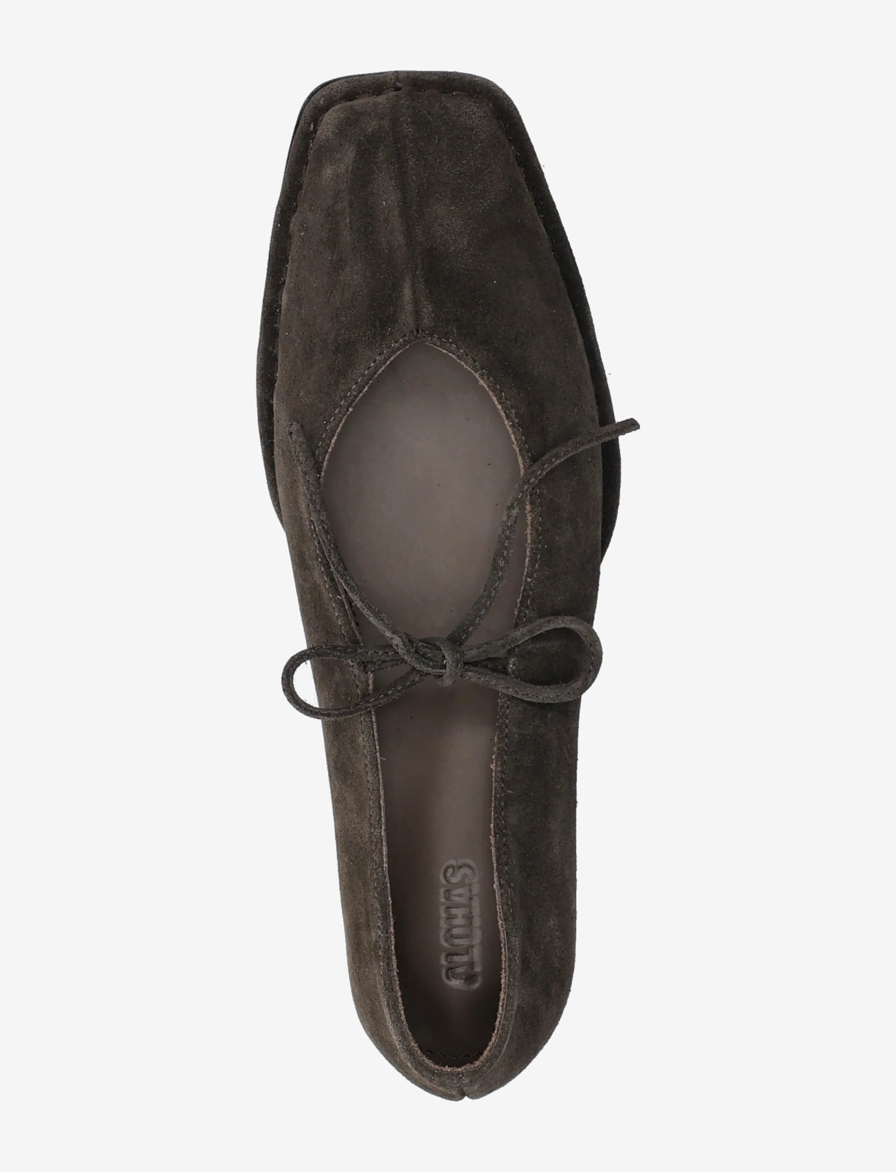 ALOHAS - Sway Suede Khaki Leather Ballet Flats - særlige begivenheder - coffee brown - 3