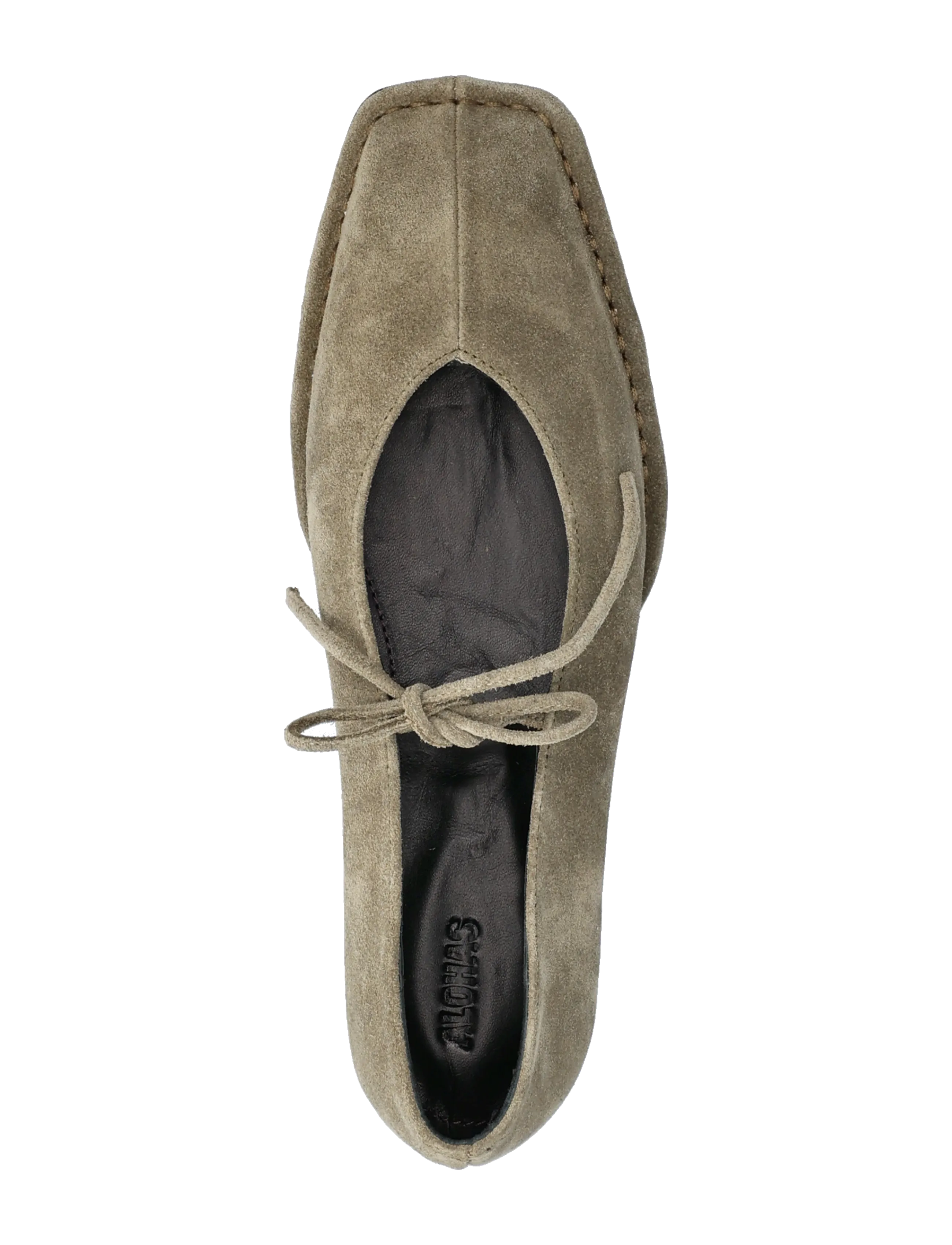 ALOHAS - Sway Suede Tan Leather Ballet Flats - speciella tillfällen - khaki - 4