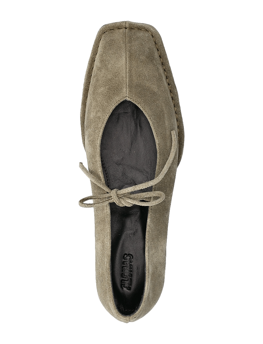 ALOHAS - Sway Suede Tan Leather Ballet Flats - spesielle anledninger - khaki - 4