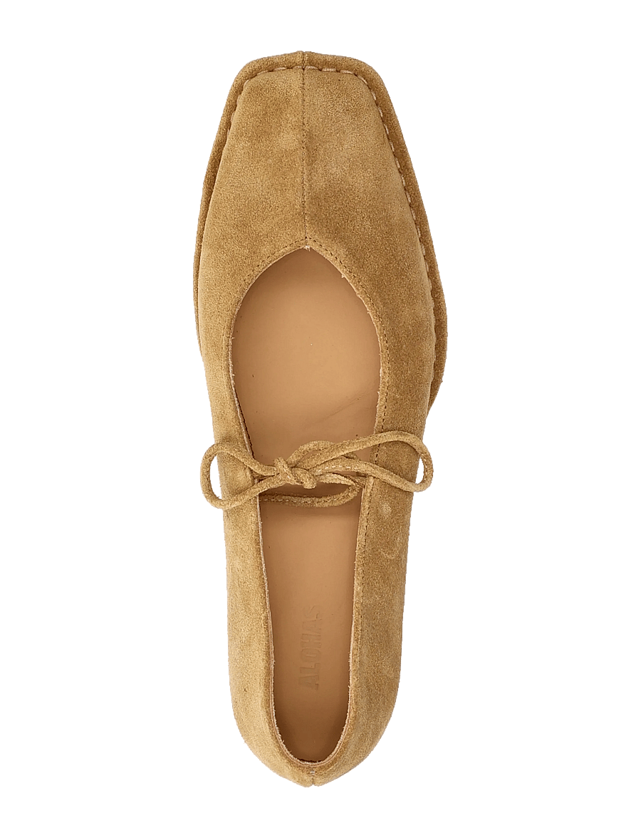 ALOHAS - Sway Suede Tan Leather Ballet Flats - special occasions - tan - 3