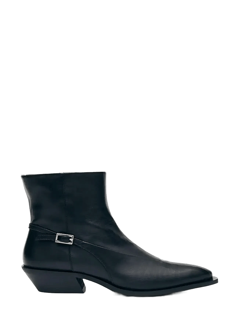 ALOHAS - Lizzie Leather Ankle Boots - kontsaga poolsaapad - black - 0