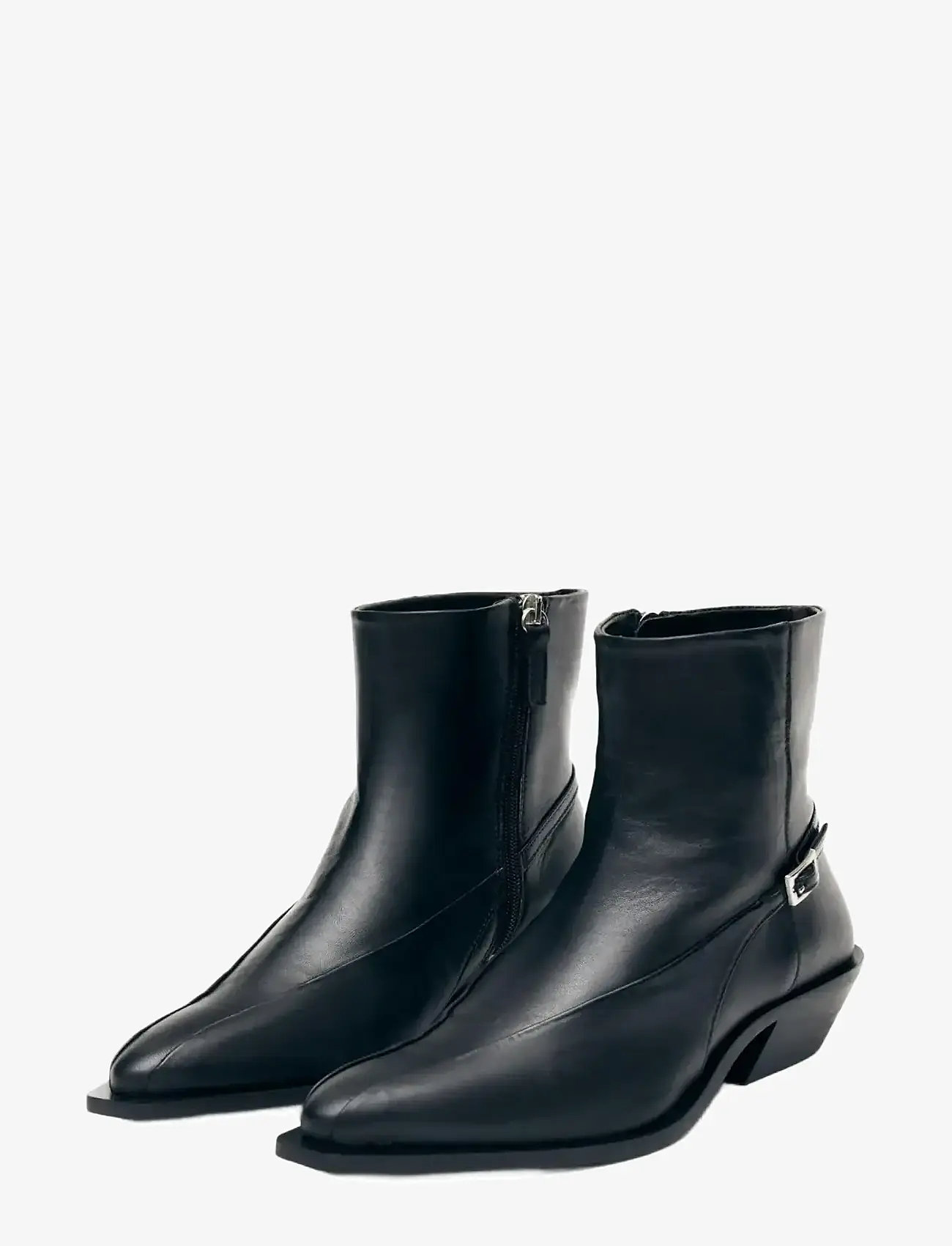 ALOHAS - Lizzie Leather Ankle Boots - stövletter - black - 3