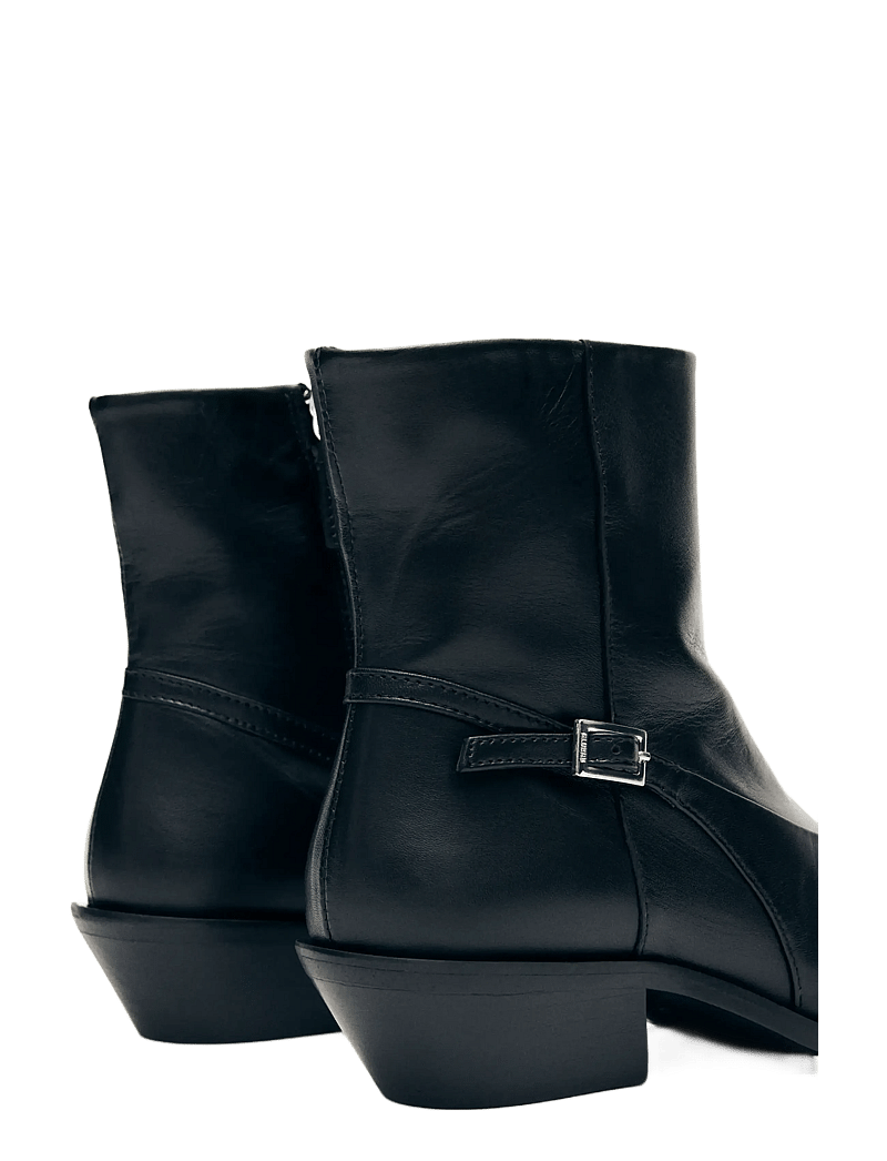 ALOHAS - Lizzie Leather Ankle Boots - kontsaga poolsaapad - black - 4