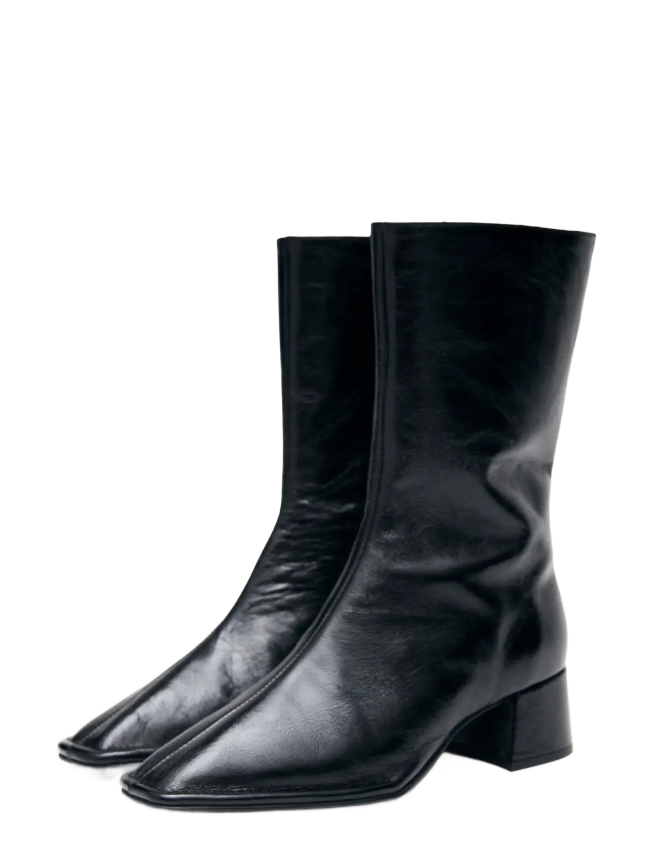 ALOHAS Berlin Rift Burgundy Leather Ankle Boots - Streetstyle - BLACK / black