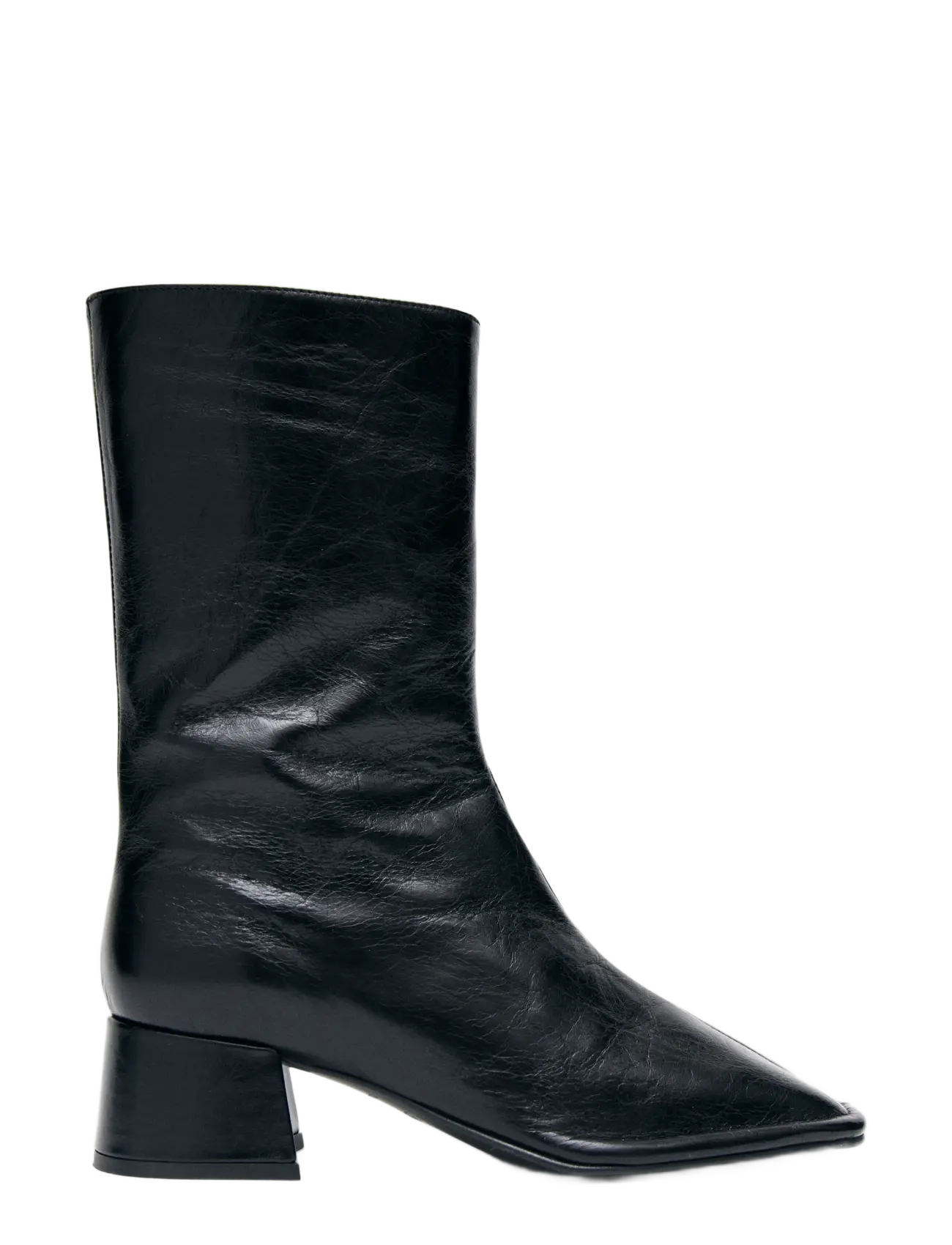 ALOHAS - Berlin Rift Burgundy Leather Ankle Boots - kontsaga poolsaapad - black - 3
