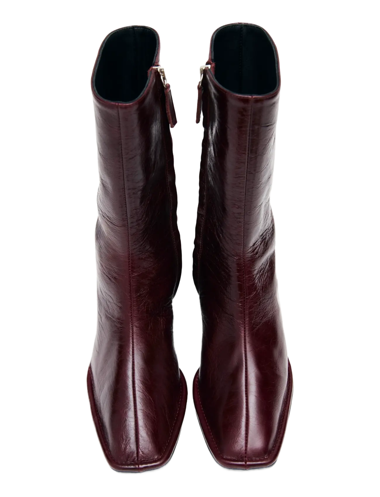 ALOHAS - Berlin Rift Burgundy Leather Ankle Boots - burgundy - 1