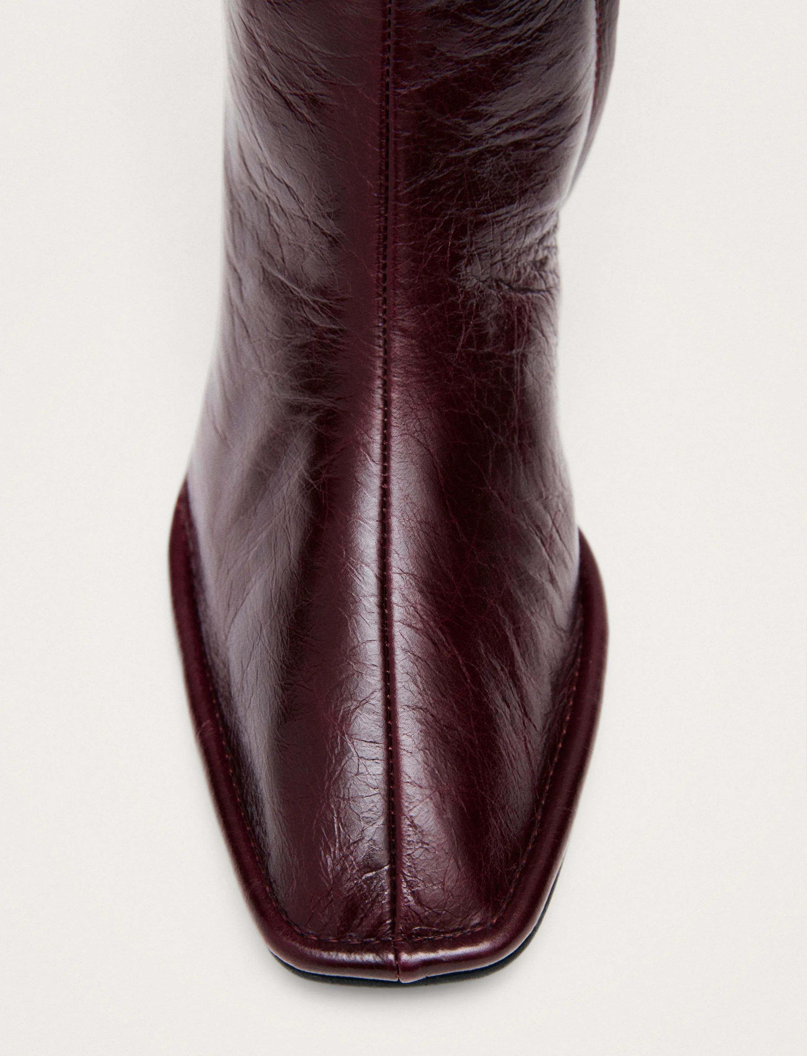 ALOHAS - Berlin Rift Burgundy Leather Ankle Boots - burgundy - 4
