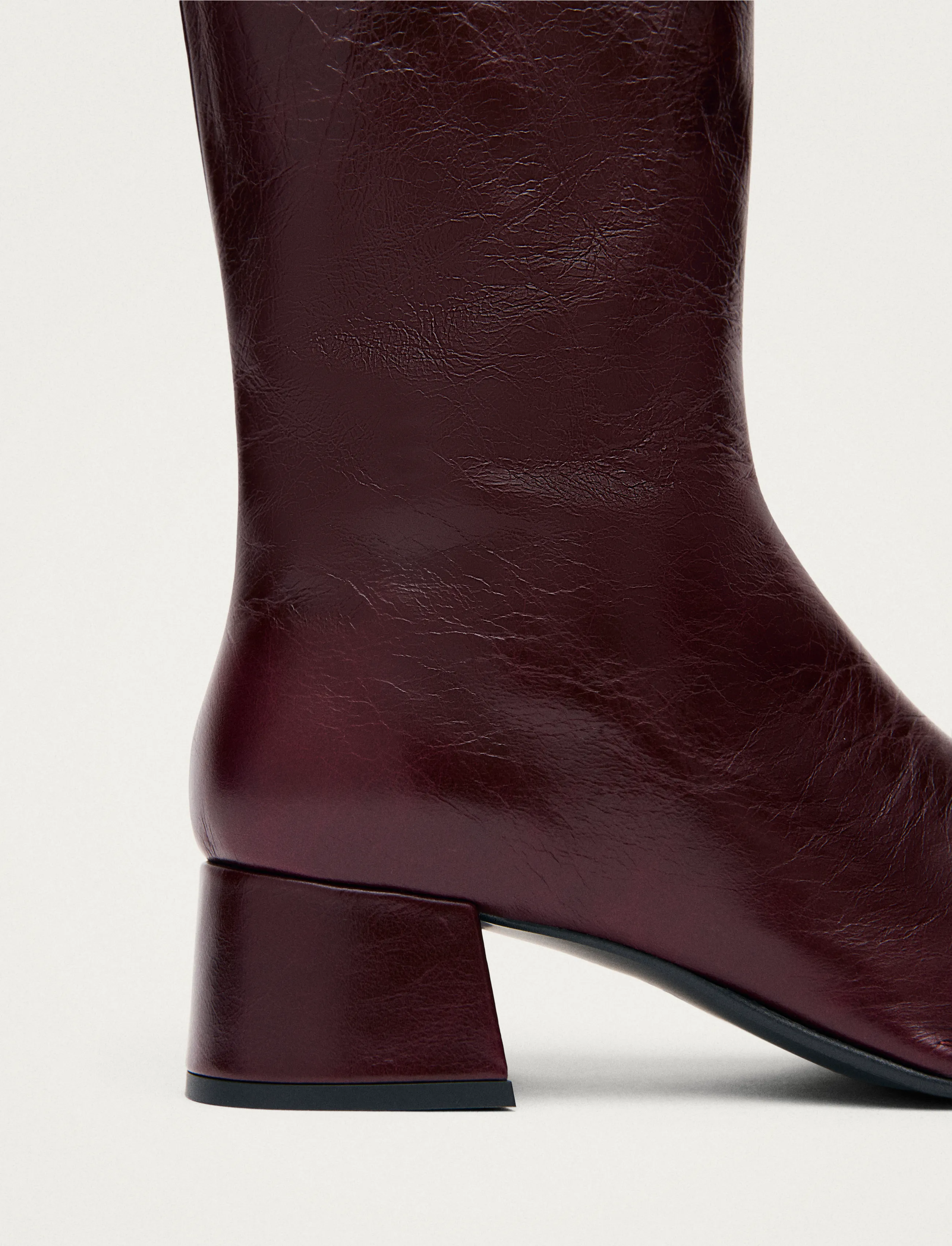ALOHAS - Berlin Rift Burgundy Leather Ankle Boots - burgundy - 5