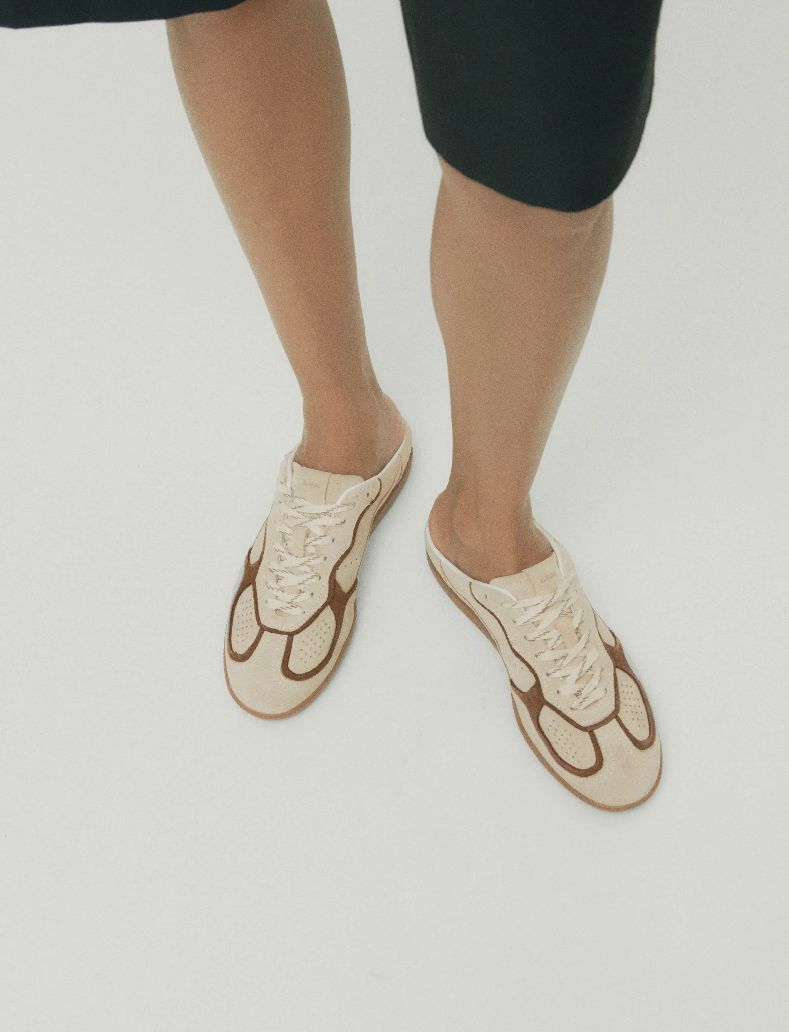 ALOHAS Tb.490 Mule Cream Leather Sneakers, Kvinder, Mule Sneakers, Brun, Str: 38