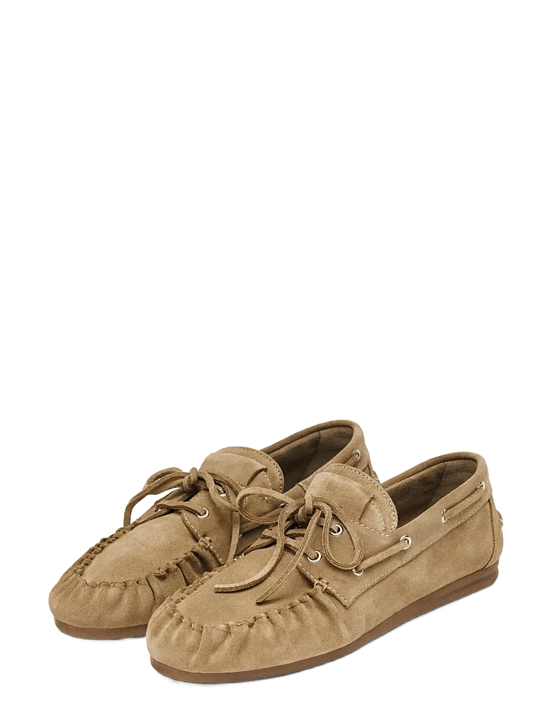 ALOHAS - Rowan Suede Leather Loafers - purjekingad - beige - 1