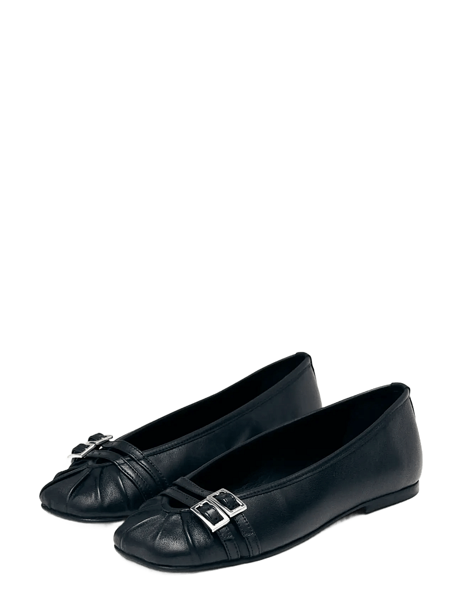 ALOHAS - Cendana Leather Ballet Flats - erilised sündmused - black - 0