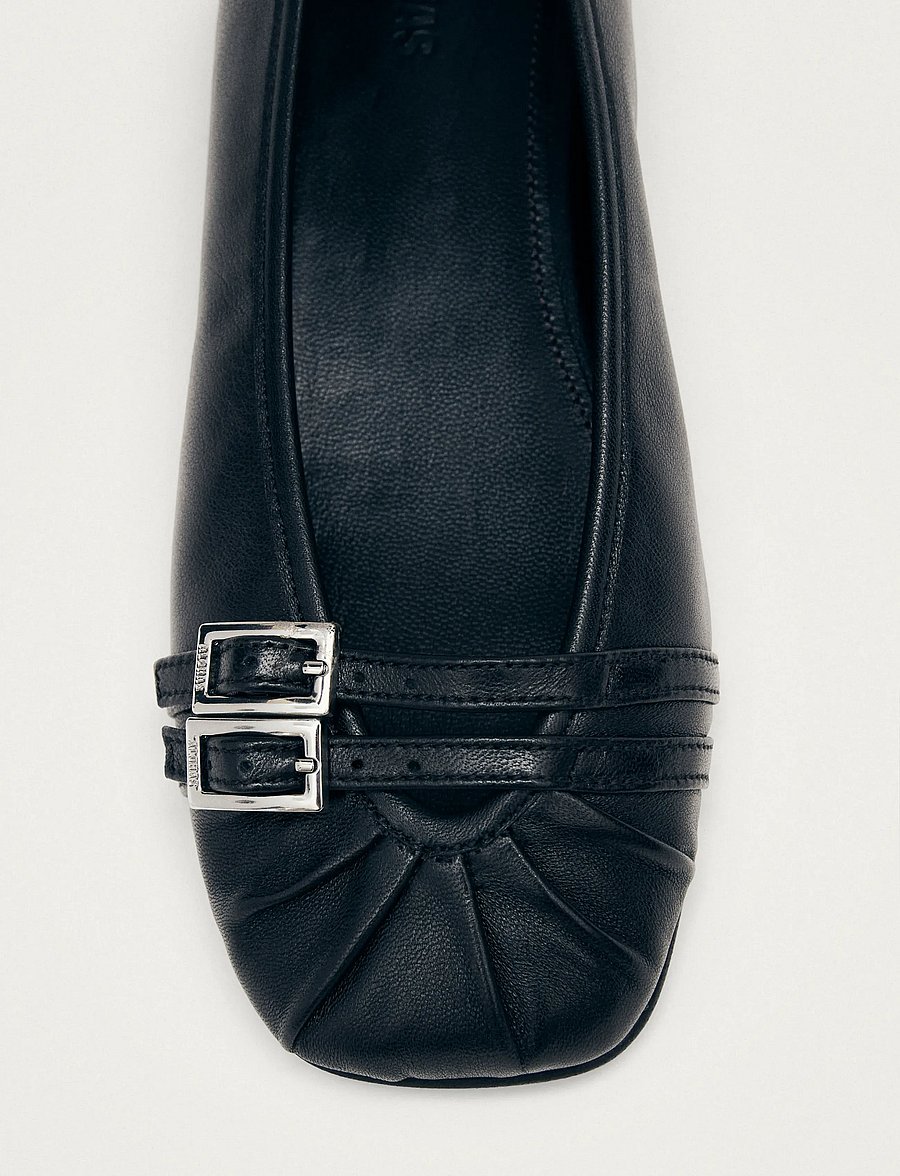 ALOHAS - Cendana Leather Ballet Flats - erilised sündmused - black - 5