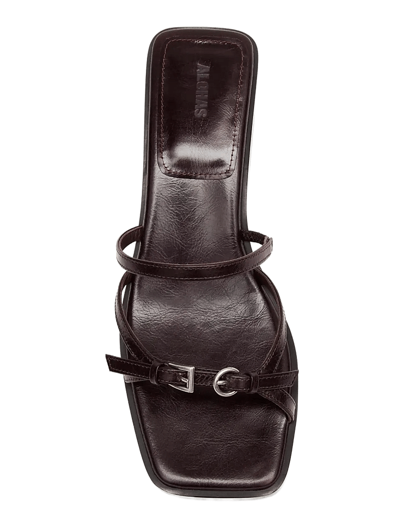 ALOHAS - Liko Rift Leather Sandals - sandały na obcasie - chocolate brown - 3