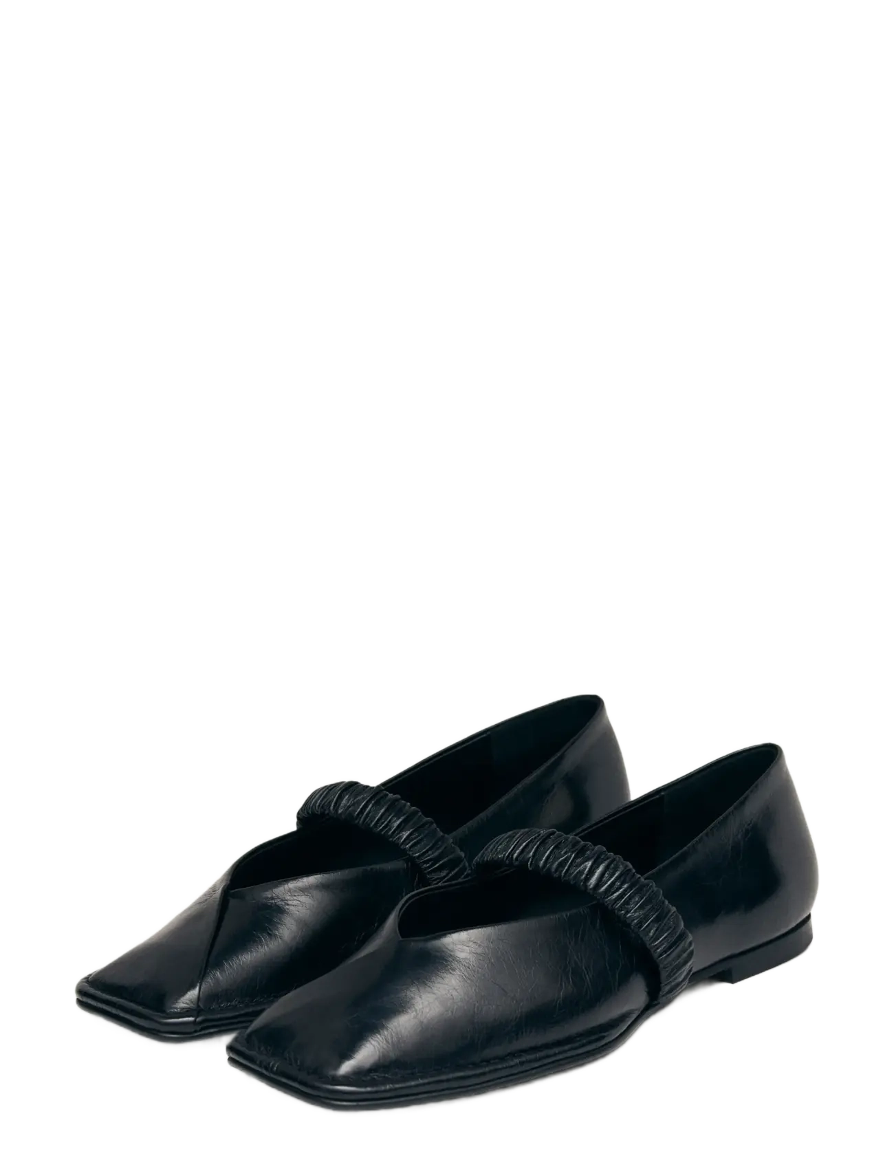 ALOHAS Lautan Schwarz Leder Ballet Flats Schwarz - 40 - Damen