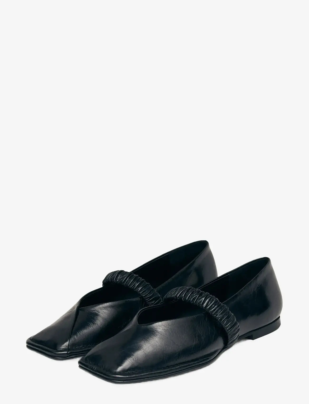 ALOHAS - Lautan Black Leather Ballet Flats - erilised sündmused - black - 1
